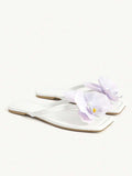 3D Flower Flat Sandals