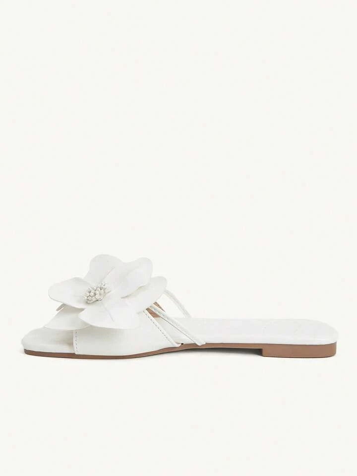 3D Flower Flat Slides