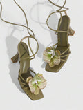 3D Flower High Heels