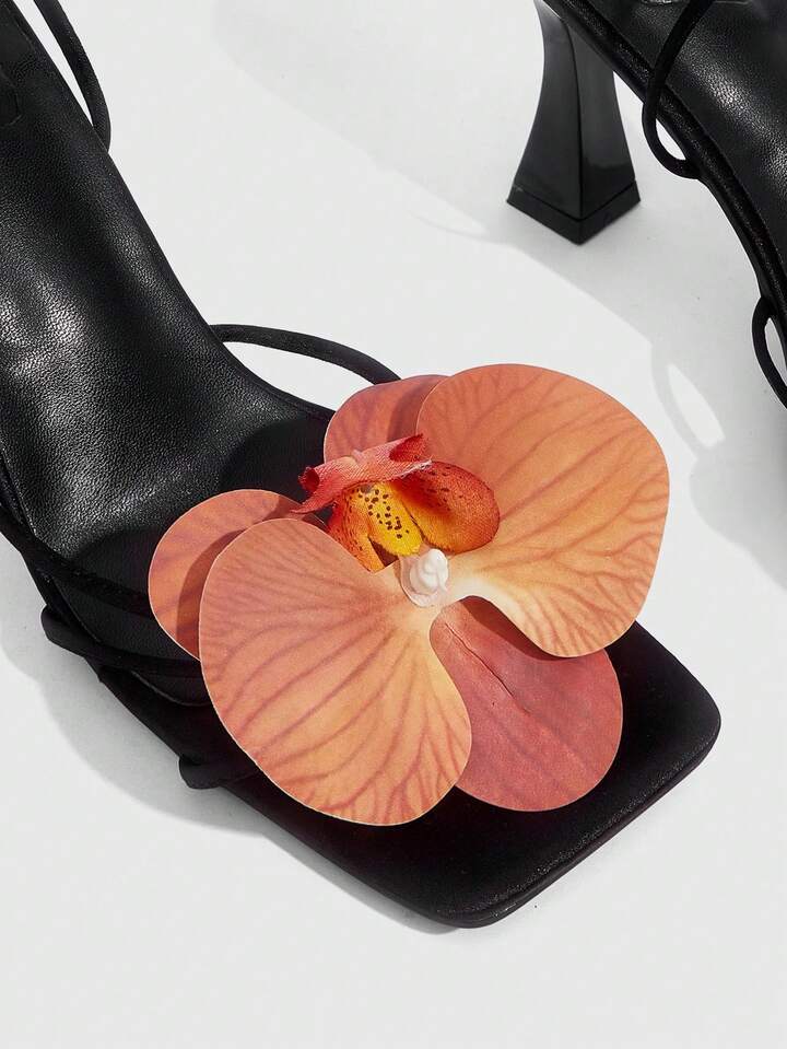 3D Flower High Heels