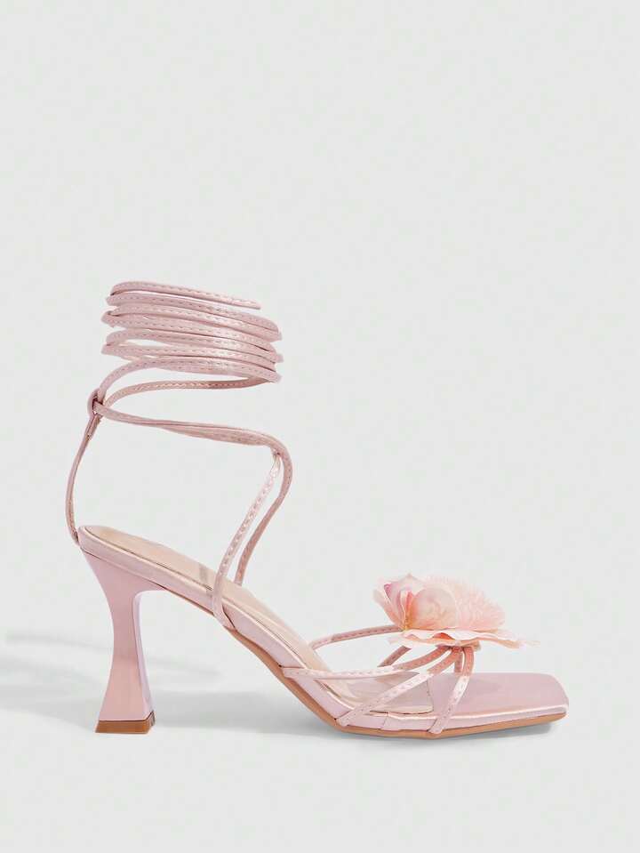 3D Flower High Heels