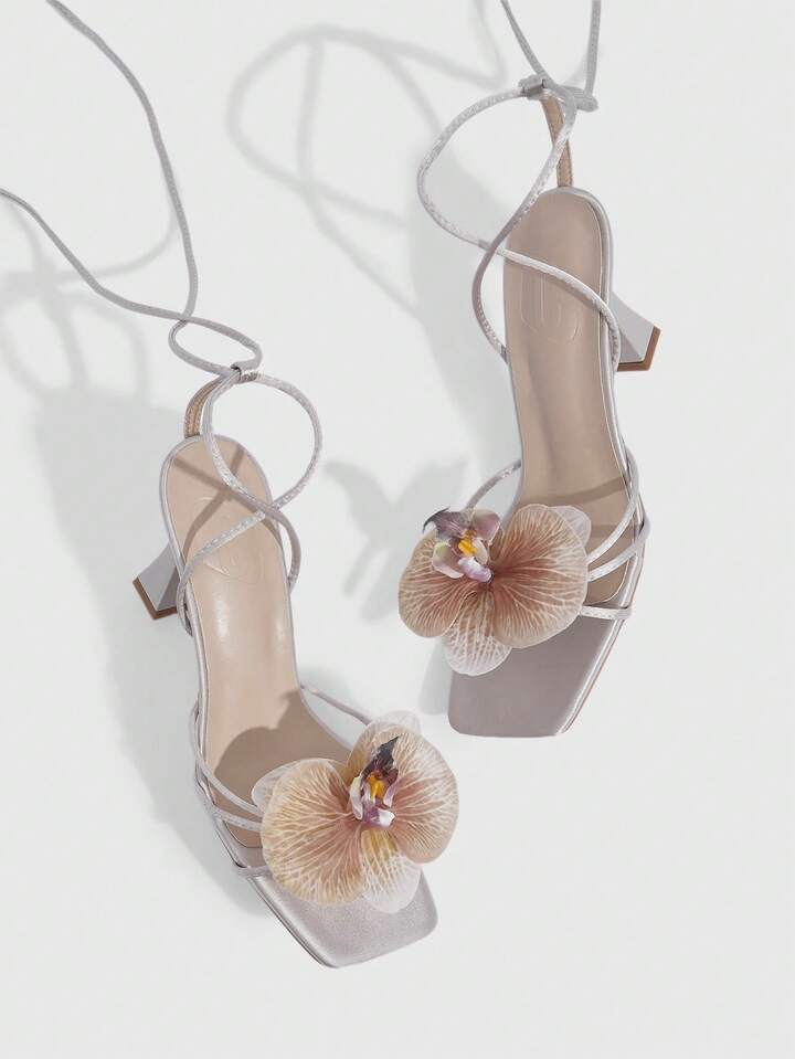3D Flower High Heels