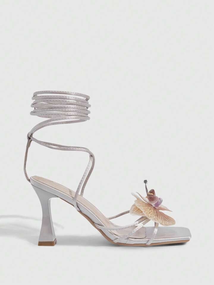 3D Flower High Heels
