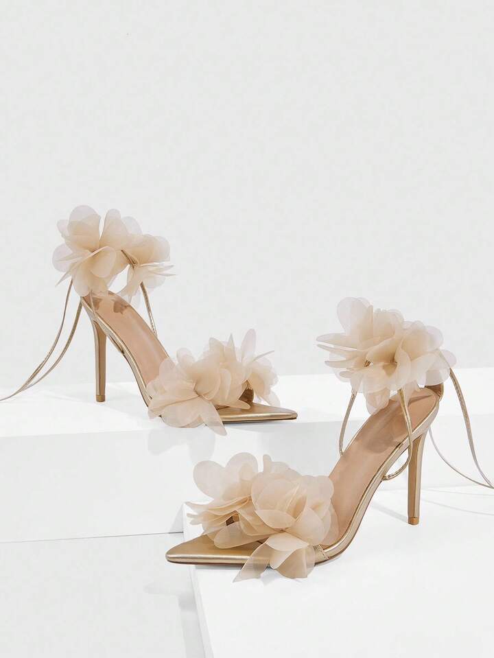3D Floral High Heels