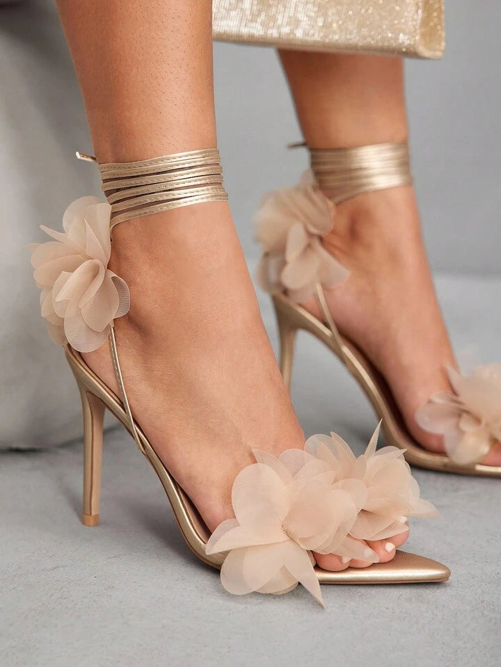 3D Floral High Heels