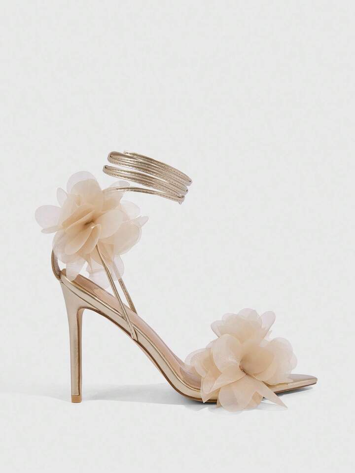 3D Floral High Heels