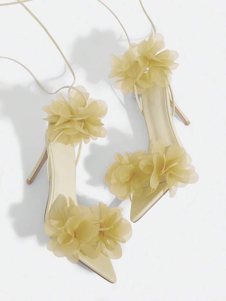 3D Floral High Heels
