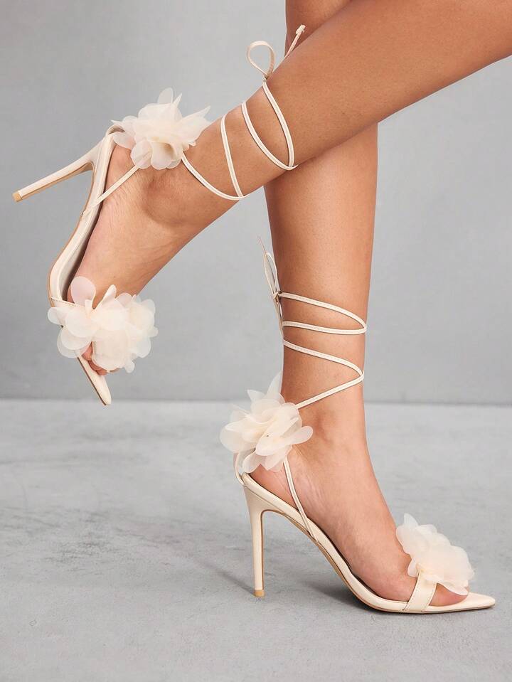 3D Floral High Heels
