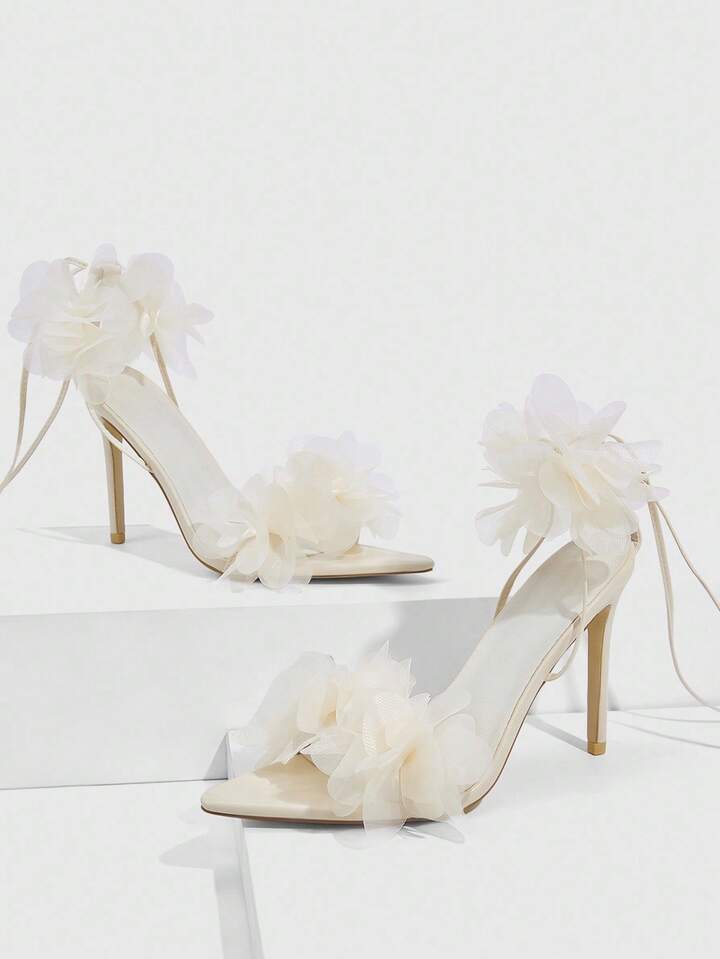 3D Floral High Heels