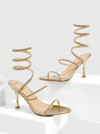 Snake Wrap High Heel Sandals