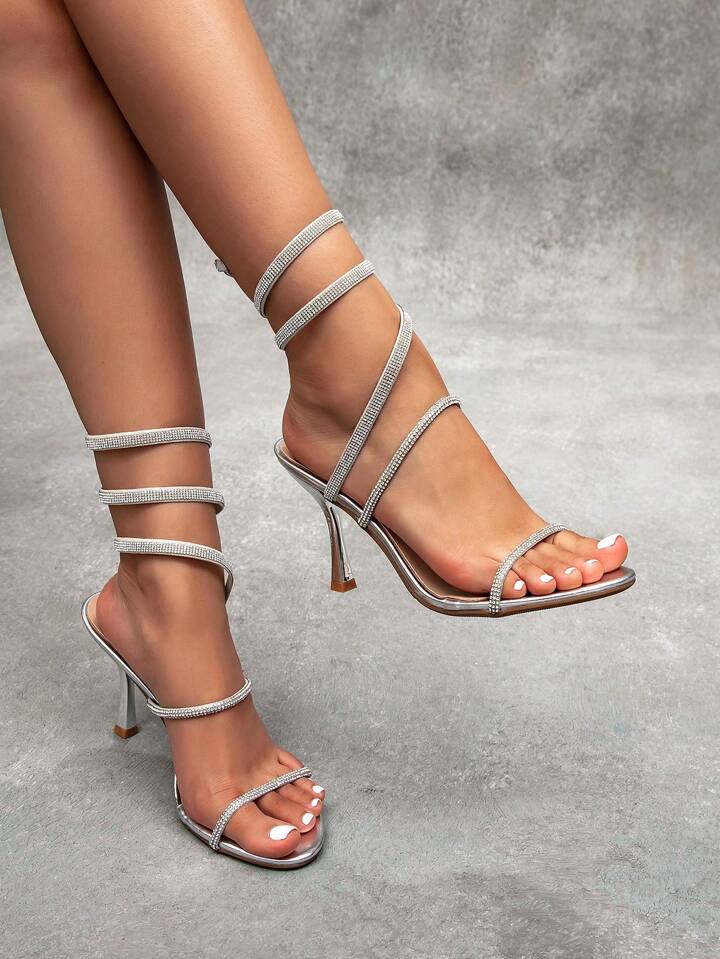 Snake Wrap High Heel Sandals