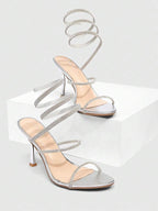 Snake Wrap High Heel Sandals