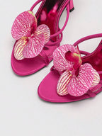 3D Orchid High Heel Sandals
