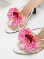 3D Orchid High Heel Sandals